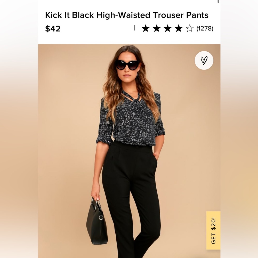 Brand new never worn Black Lulu’s high waisted dress pants medium